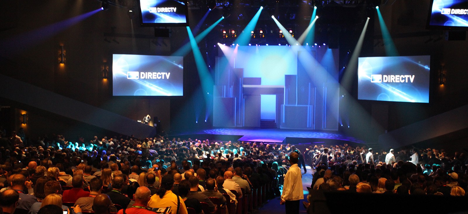 The live event stage and audience