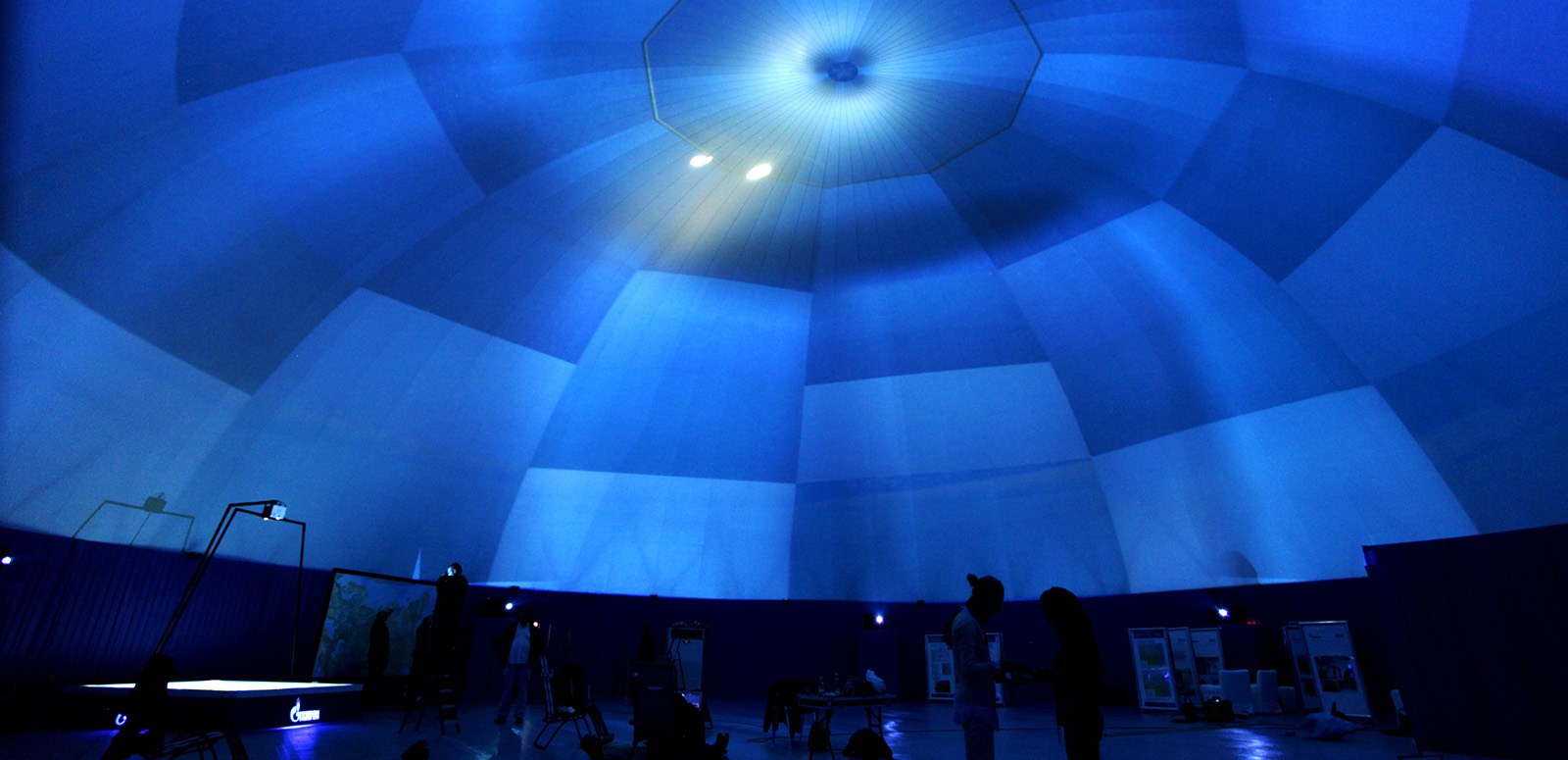 Imagery across the inside of the dome